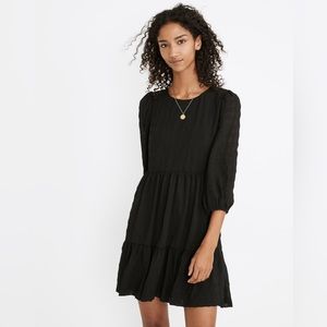 Puff-Sleeve Ruffle-Hem Mini Dress - BRAND NEW - NEVER WORN